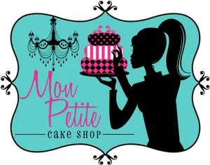 Elegant Cake Shop Logo PNG Image