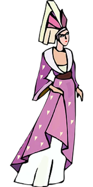 Elegant Cartoon Princess PNG Image