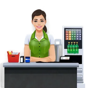 Elegant Cashier Png Gog9 PNG Image