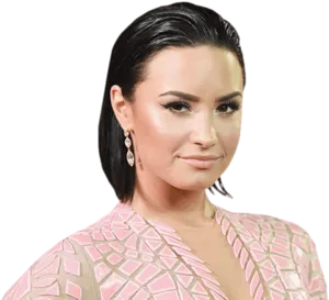 Elegant Celebrity Portrait PNG Image