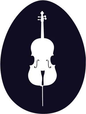 Elegant Cello Silhouette PNG Image