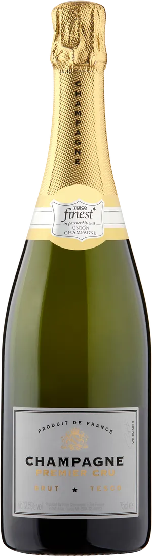 Elegant Champagne Bottle PNG Image