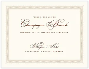 Elegant Champagne Brunch Invitation PNG Image