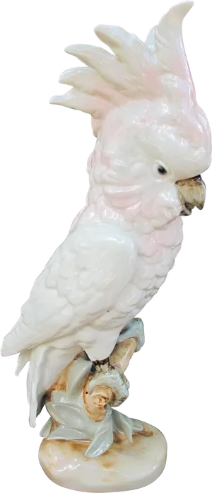 Elegant Cockatoo Sculpture PNG Image