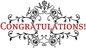 Elegant Congratulations Graphic PNG Image