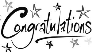 Elegant Congratulations Script PNG Image