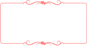 Elegant Coral Scroll Border Design PNG Image