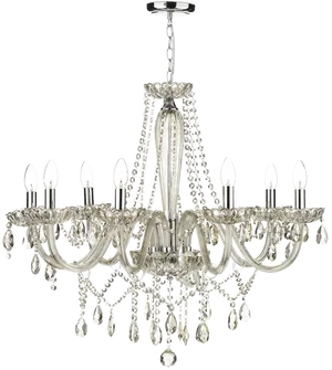 Elegant Crystal Chandelier PNG Image