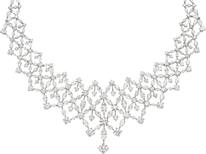 Elegant Crystal Imitation Necklace PNG Image