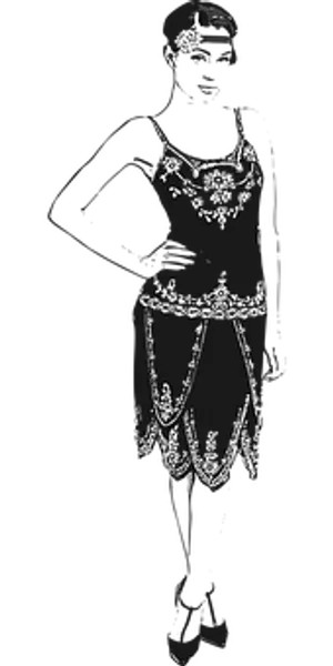 Elegant Dancerin Black Attire PNG Image