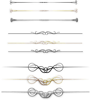 Elegant Decorative Dividers Collection PNG Image