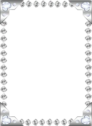 Elegant Diamond Border Clipart PNG Image