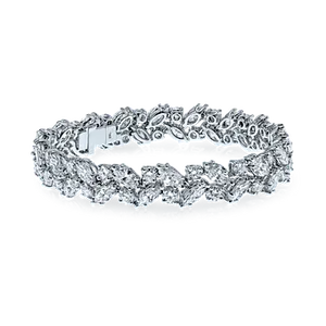 Elegant Diamond Bracelet Design PNG Image