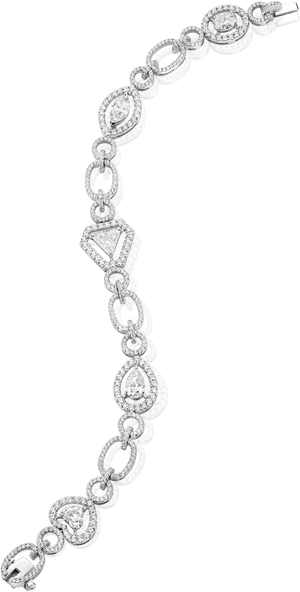 Elegant Diamond Bracelet Design PNG