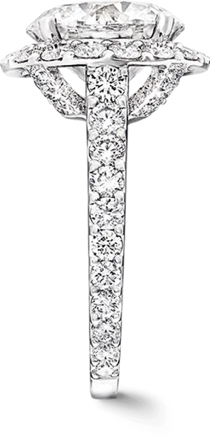 Elegant Diamond Engagement Ring PNG Image