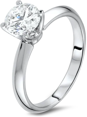Elegant Diamond Engagement Ring PNG