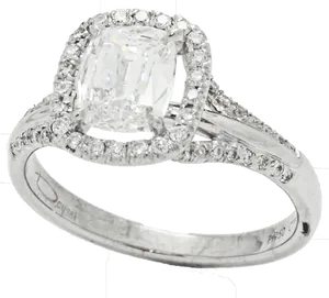 Elegant Diamond Engagement Ring Clipart PNG Image