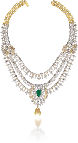 Elegant Diamond Mangalsutra Design PNG Image