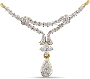 Elegant Diamond Mangalsutra Design PNG Image