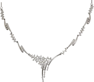 Elegant Diamond Necklace Design PNG Image