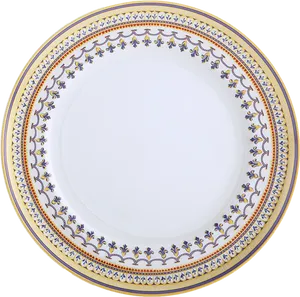 Elegant Dinner Plate Design PNG Image