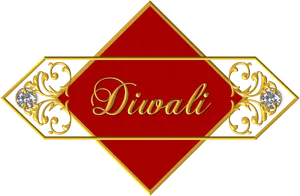 Elegant Diwali Greeting Design PNG Image