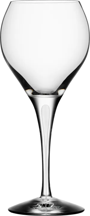 Elegant Empty Wine Glass PNG Image