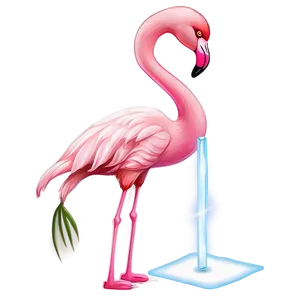 Elegant Flamingo Pose Png Vvo PNG Image