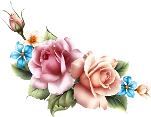 Elegant Floral Arrangement PNG Image