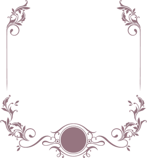 Elegant Floral Border Design PNG Image