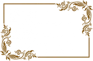 Elegant Floral Border Design PNG Image