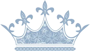 Elegant Floral Crown Graphic PNG Image