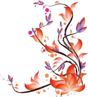 Elegant Floral Design Clipart PNG Image