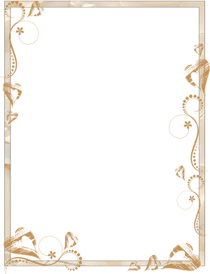 Elegant Floral Frame Design PNG Image