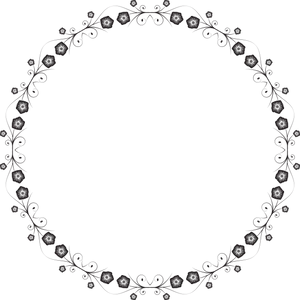 Elegant Floral Frame Design PNG Image