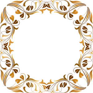 Elegant Floral Frame Design PNG Image