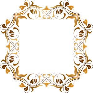 Elegant Floral Frame Design PNG Image