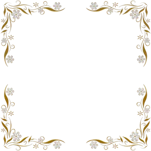 Elegant Floral Frame Design PNG Image