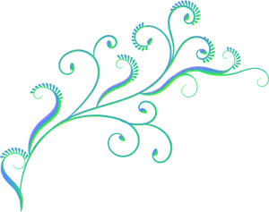 Elegant Floral Scroll Design PNG Image