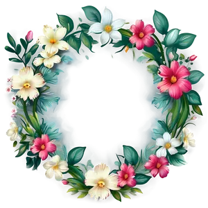 Elegant Floral Token Border Png 06292024 PNG Image