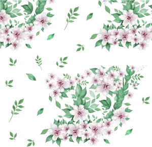 Elegant Floral Vector Pattern PNG Image