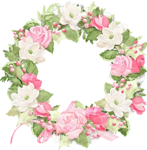 Elegant_ Floral_ Wreath_ Frame.png PNG Image