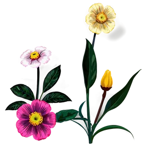 Elegant Flower Stem Png Sxa PNG Image