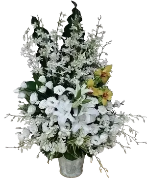 Elegant_ Funeral_ Floral_ Arrangement.png PNG Image