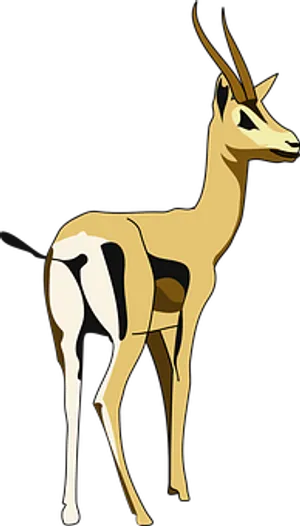 Elegant Gazelle Illustration PNG Image