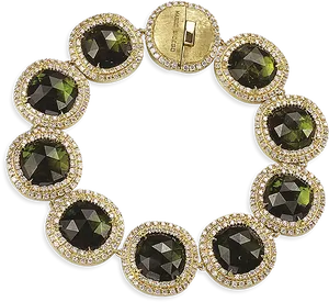 Elegant Gemstone Bracelet PNG