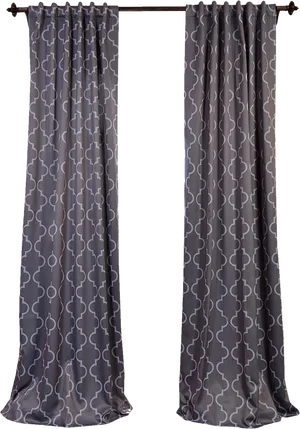 Elegant Geometric Pattern Curtains PNG Image