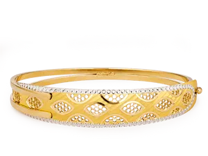 Elegant Gold Bangle Design PNG Image