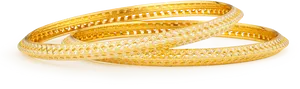 Elegant Gold Bangles Design PNG Image