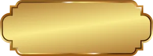 Elegant Gold Banner Design PNG Image